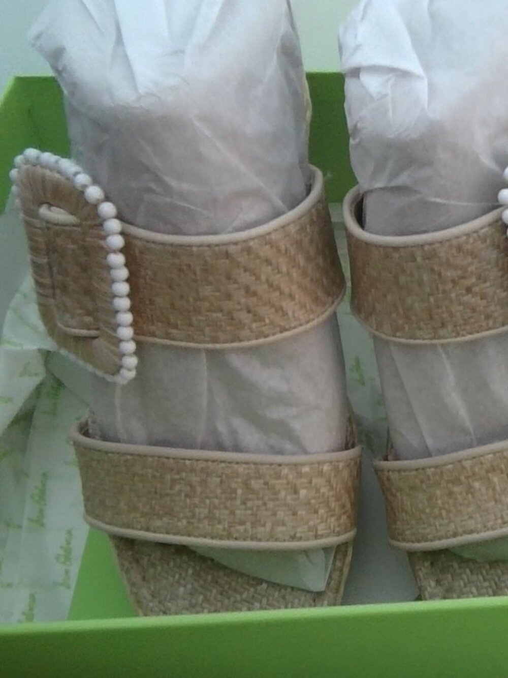 Sam Edelman Women's Chase Wedge Sandal, Eggshell, size 6 women's